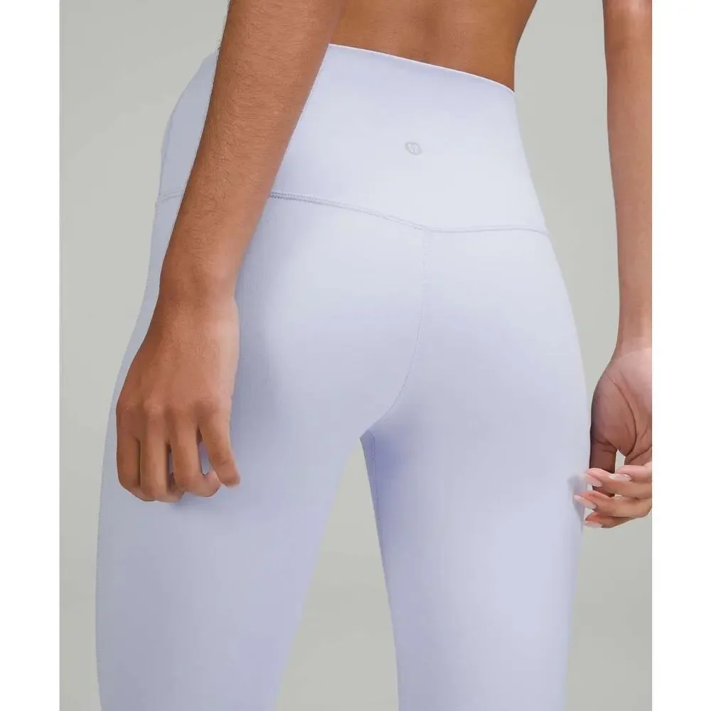 Lululemon Align High‎ Rise Crop Leggings Pastel Blue 12 Yoga Workout Athleisure